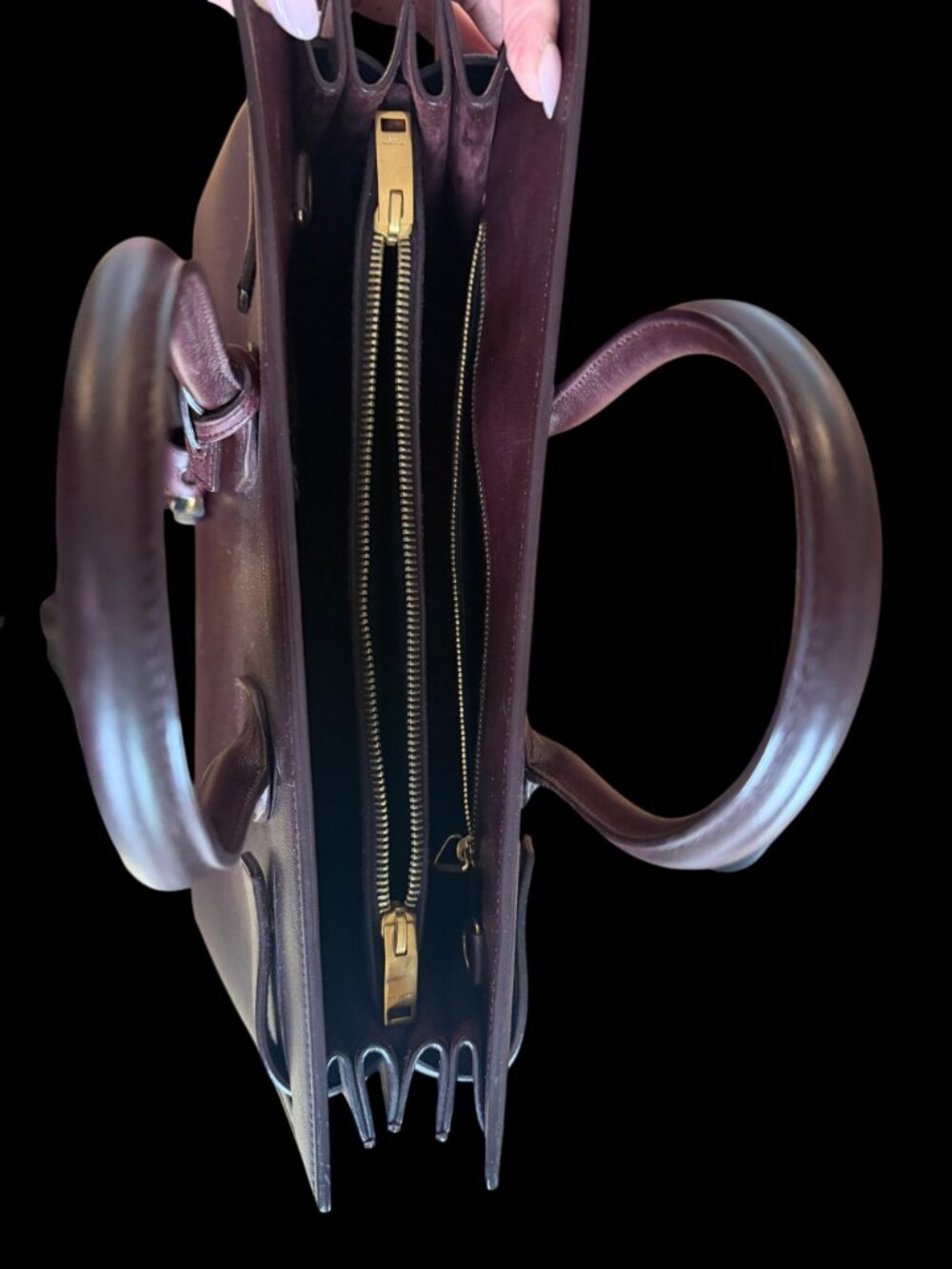 Saint Laurent Sac de Jour Small Burgundy Leather | Full Kit - Picture 10 of 15
